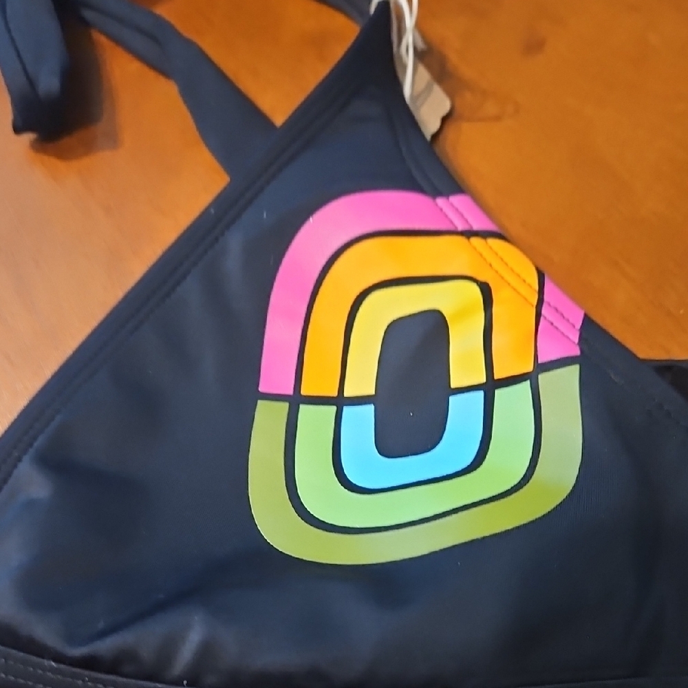Roxy Black Bikini with Multicolor Accents - Picture 3 of 6